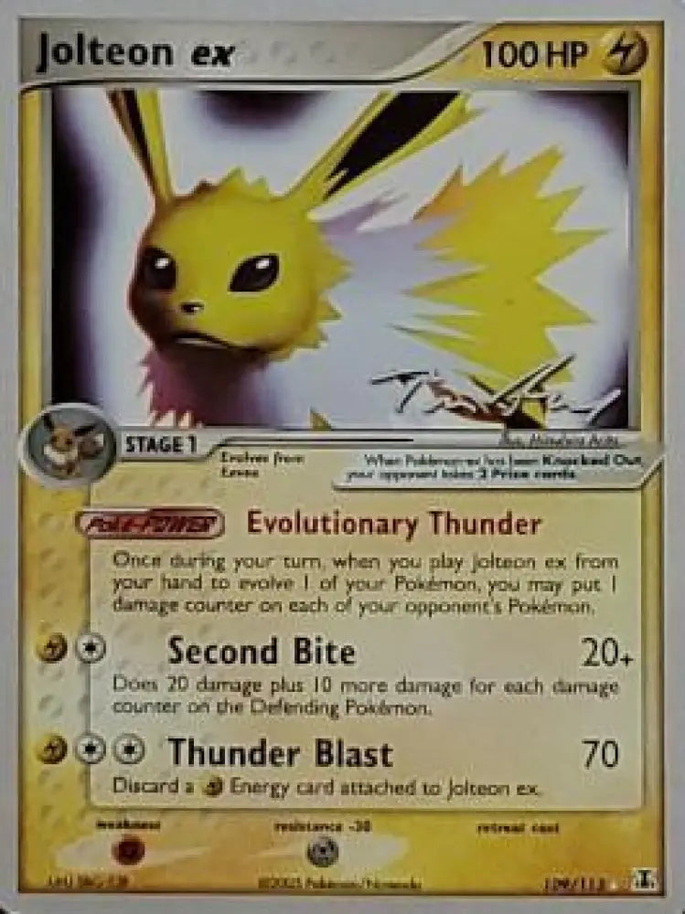 Jolteon ex (109/113) (Legendary Ascent - Tom Roos) [World Championships 2007] - Pokemon Single