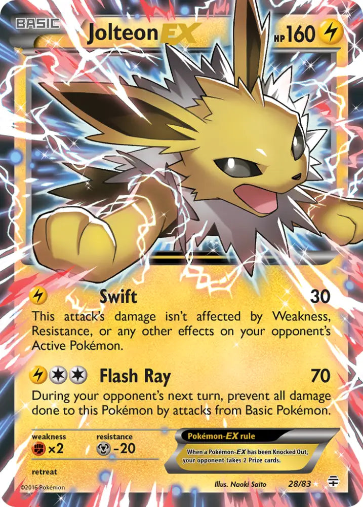 Jolteon EX (28/83) [XY: Generations] - Pokemon Single