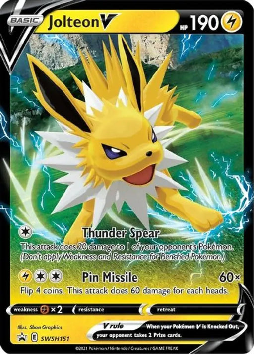 Jolteon V (SWSH151) [Sword & Shield: Black Star Promos] - Pokemon Single