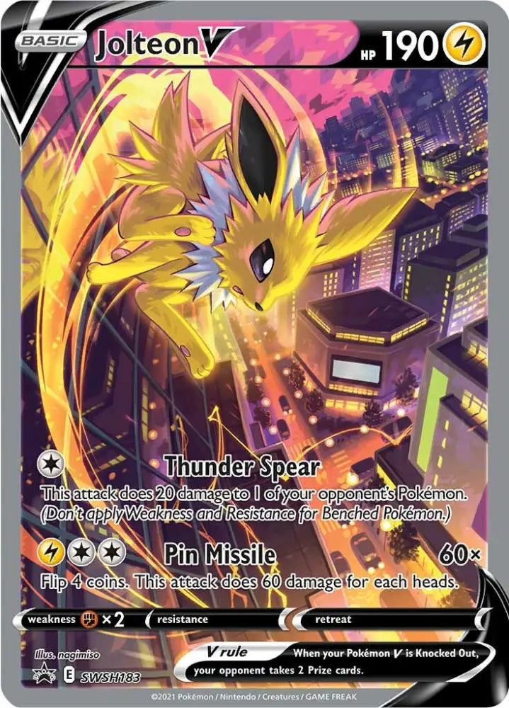 Jolteon V (SWSH183) [Sword & Shield: Black Star Promos] - Pokemon Single