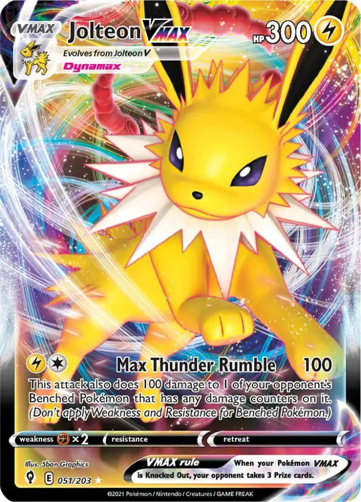 Jolteon VMAX (051/203) [Sword & Shield: Evolving Skies] - Pokemon Single
