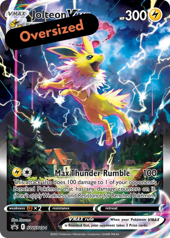 Jolteon VMAX (SWSH184) (Jumbo Card) [Sword & Shield: Black Star Promos] - Pokemon Single