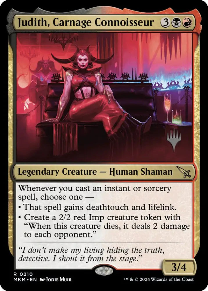 Judith Carnage Connoisseur (Promo Pack) [Murders at Karlov Manor Promos] - MTG Single