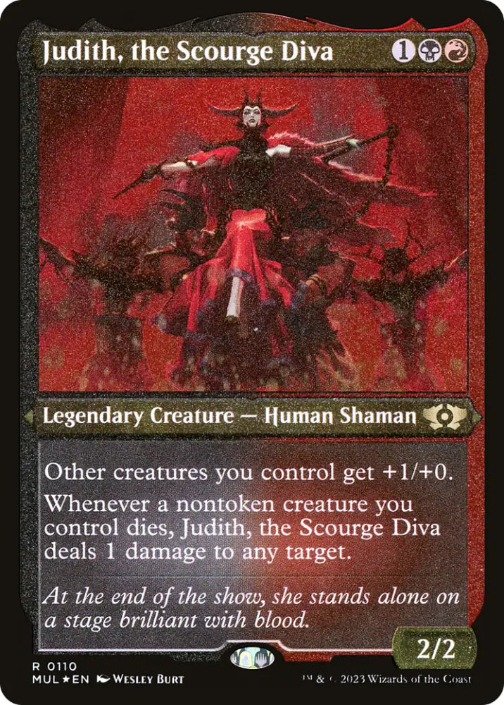 Judith the Scourge Diva (Foil Etched) [Multiverse Legends] - MTG Single
