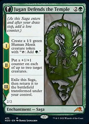 Jugan Defends the Temple // Remnant of the Rising Star (Extended Art) [Kamigawa: Neon Dynasty] - MTG Single