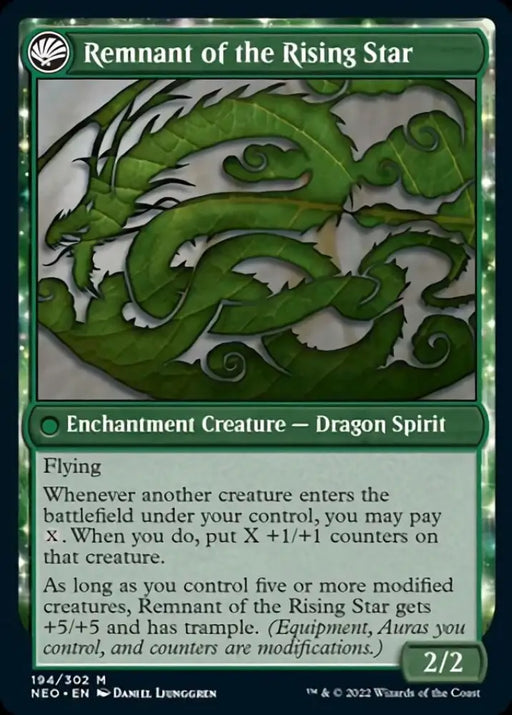 Jugan Defends the Temple // Remnant of the Rising Star [Kamigawa: Neon Dynasty] - MTG Single