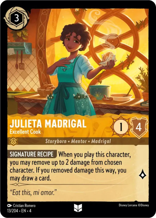 Julieta Madrigal - Excellent Cook (13/204) [Ursula’s Return] - Lorcana Single