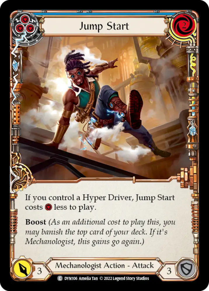 Jump Start (Blue) [Dynasty] Rainbow Foil - Flesh And Blood Single