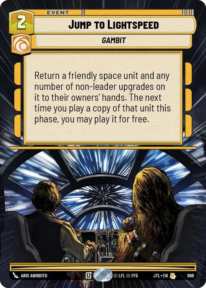 Jump to Lightspeed (Hyperspace Foil) (966) [Jump to Lightspeed] - Star Wars: Unlimited Single