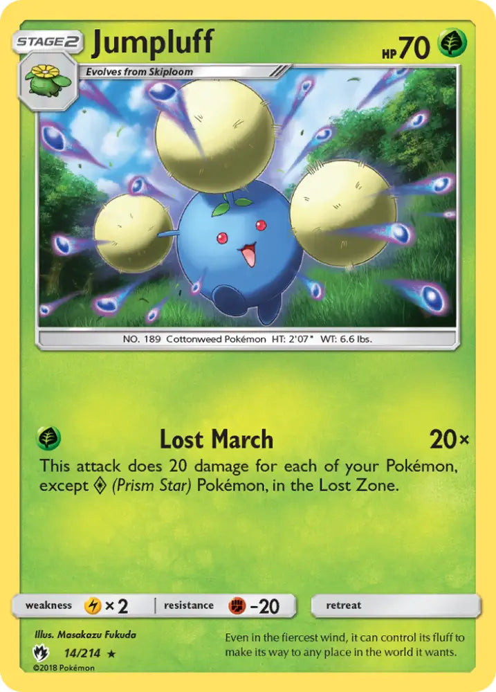 Jumpluff (14/214) [Sun & Moon: Lost Thunder] - Pokemon Single
