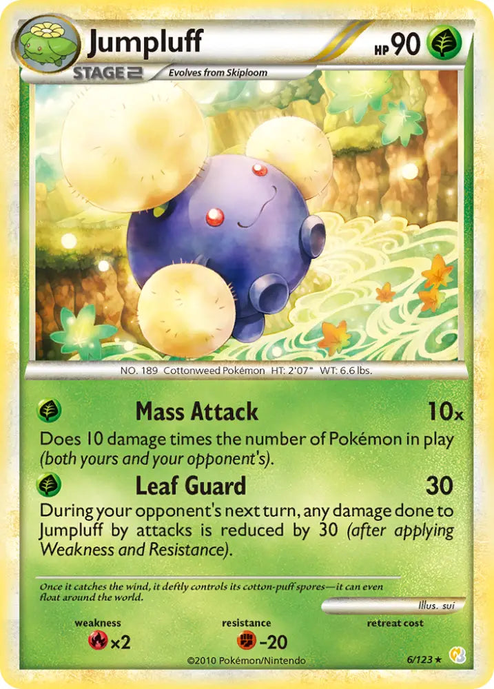 Jumpluff (6/123) [HeartGold & SoulSilver: Base Set] - Pokemon Single