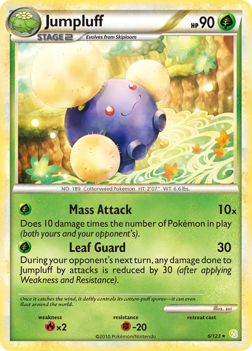 Jumpluff (6/123) [HeartGold & SoulSilver: Base Set] - Pokemon Single