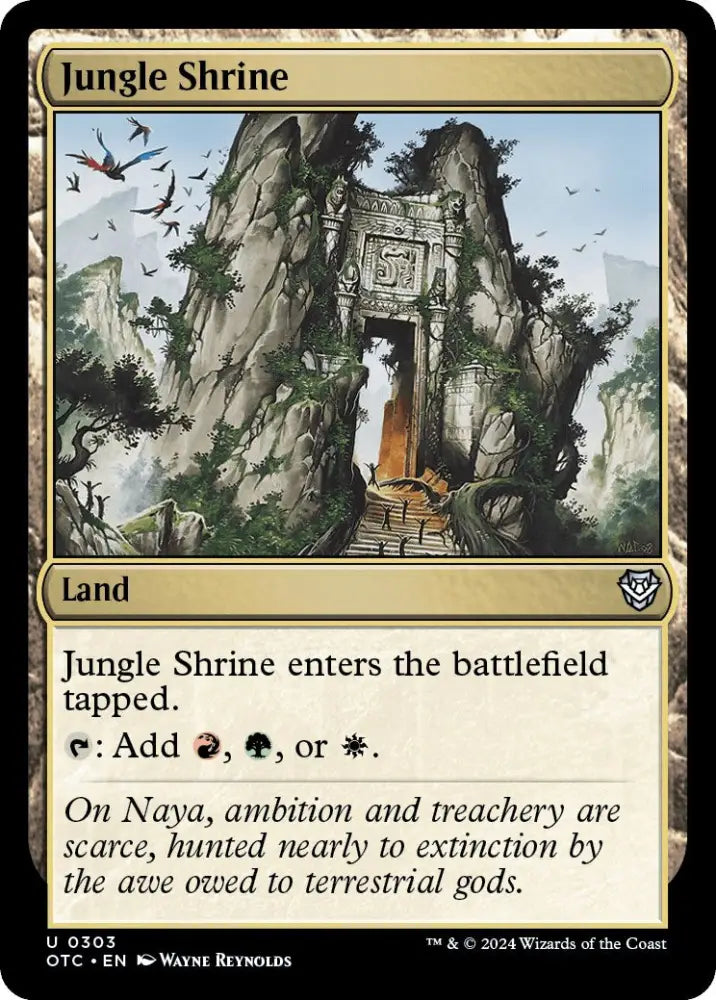 Jungle Shrine [Outlaws of Thunder Junction Commander] - MTG Single