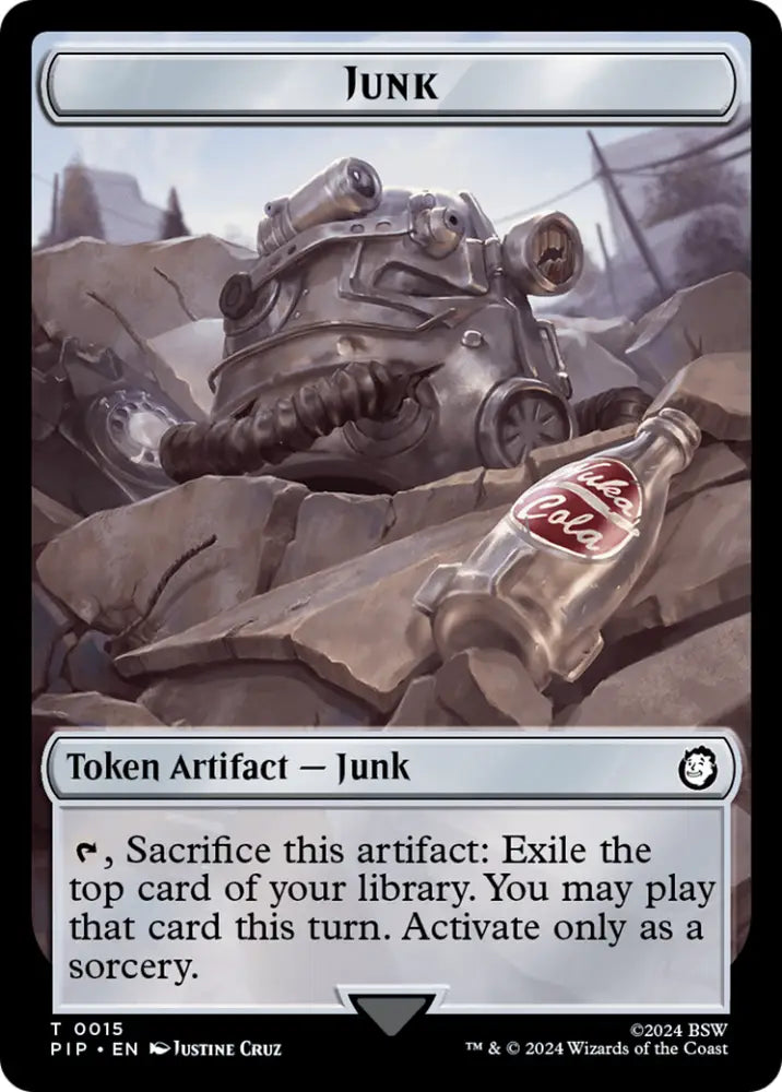 Junk // Robot Double-Sided Token [Fallout Tokens] - MTG Single