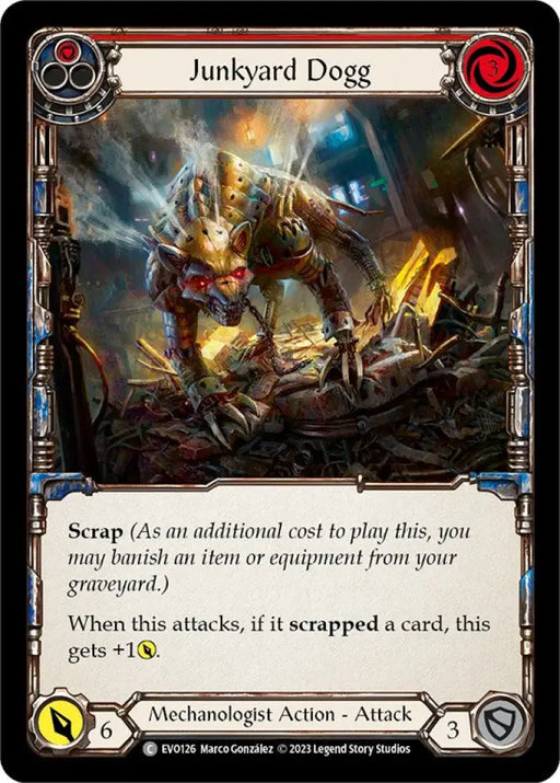 Junkyard Dogg (Red) [Bright Lights] Rainbow Foil - Flesh And Blood Single