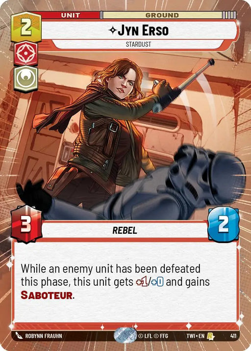 Jyn Erso - Stardust (Hyperspace) (411) [Twilight of the Republic] - Star Wars: Unlimited Single