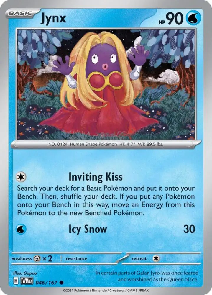 Jynx (046/167) [Scarlet & Violet: Twilight Masquerade] - Pokemon Single