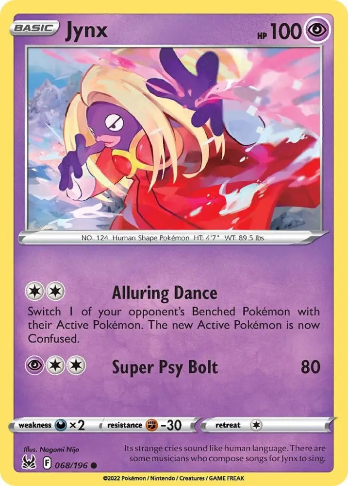 Jynx (068/196) [Sword & Shield: Lost Origin] - Pokemon Single