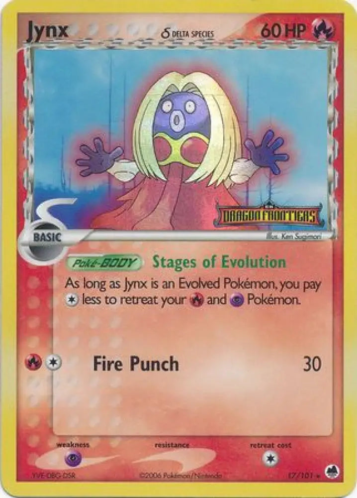Jynx (17/101) (Delta Species) (Stamped) [EX: Dragon Frontiers] - Pokemon Single