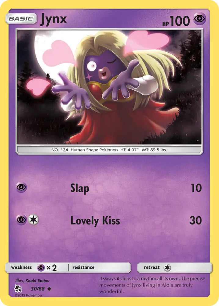 Jynx (30/68) [Sun & Moon: Hidden Fates] - Pokemon Single