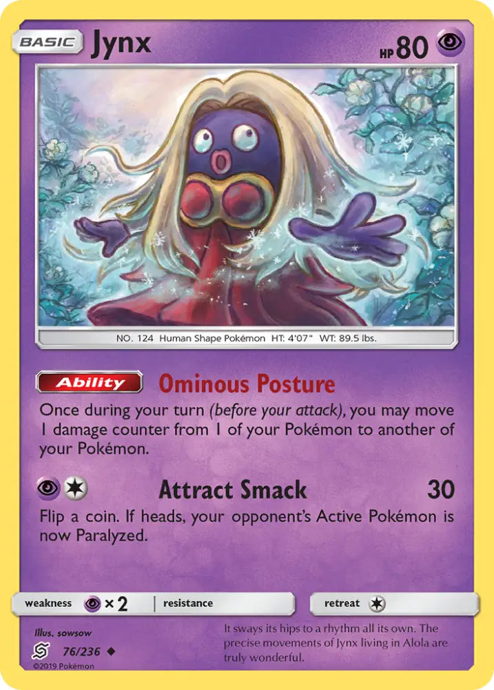 Jynx (76/236) [Sun & Moon: Unified Minds] - Pokemon Single