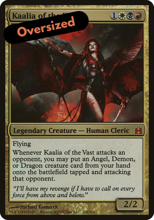 Kaalia of the Vast (Oversized) [Commander 2011 Oversized] - MTG Single