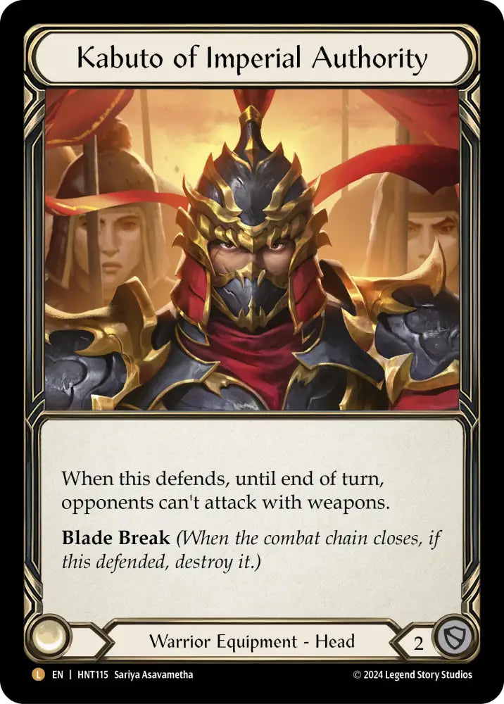 Kabuto of Imperial Authority [The Hunted] Rainbow Foil - Flesh And Blood Single
