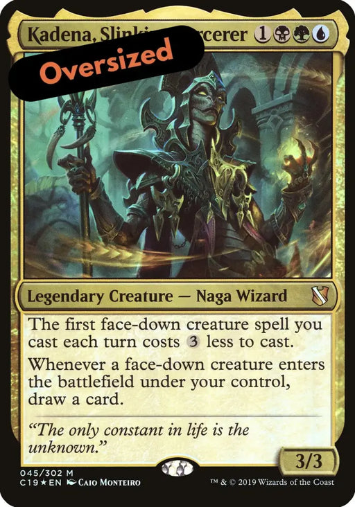 Kadena Slinking Sorcerer (Oversized) [Commander 2019 Oversized] - MTG Single