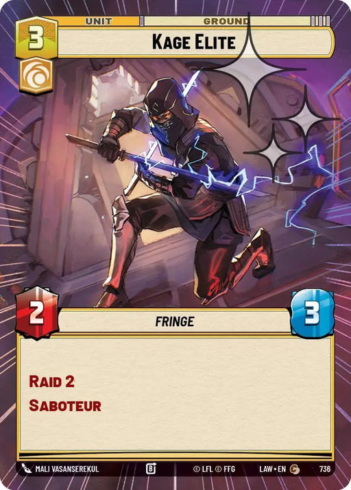 Kage Elite (Hyperspace Foil) (736) [A Lawless Time]