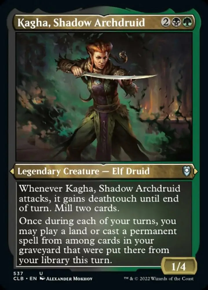 Kagha Shadow Archdruid (Foil Etched) [Commander Legends: Battle for Baldur’s Gate] - MTG Single