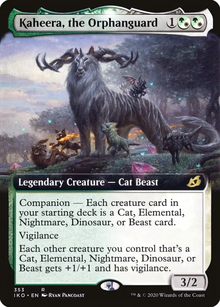 Kaheera the Orphanguard (Extended Art) [Ikoria: Lair of Behemoths] - MTG Single