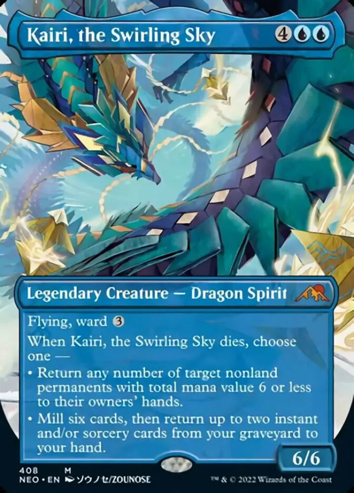 Kairi the Swirling Sky (Borderless Alternate Art) [Kamigawa: Neon Dynasty] - MTG Single