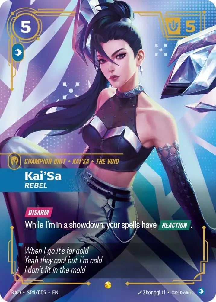 Kai'Sa, Rebel (K/DA Special Art Card) (SP4/005) [Radiance]