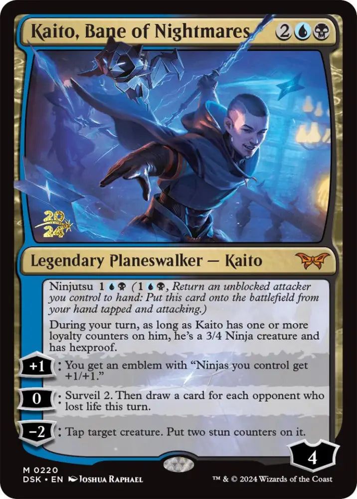 Kaito Bane of Nightmares [Duskmourn: House of Horror Prerelease Promos] - MTG Single