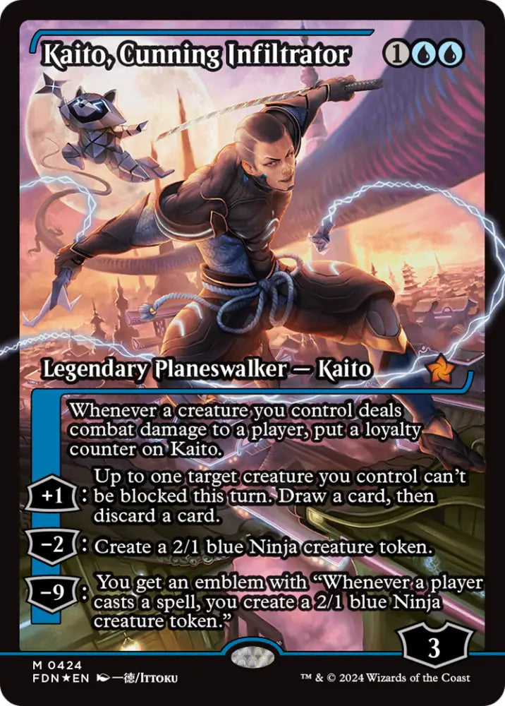 Kaito Cunning Infiltrator (Showcase) [Foundations] - MTG Single