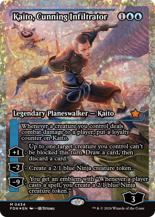 Kaito Cunning Infiltrator (Showcase) (Frature Foil) [Foundations] - MTG Single