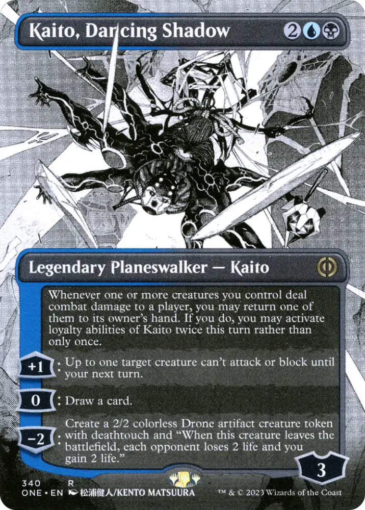 Kaito Dancing Shadow (Borderless Manga) [Phyrexia: All Will Be One] - MTG Single