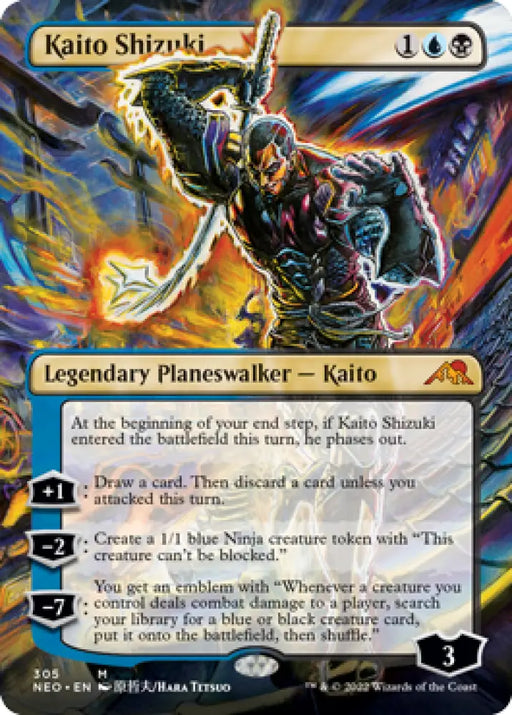 Kaito Shizuki (Borderless) [Kamigawa: Neon Dynasty] - MTG Single