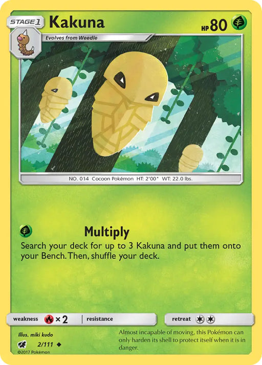 Kakuna (2/111) [Sun & Moon: Crimson Invasion] - Pokemon Single