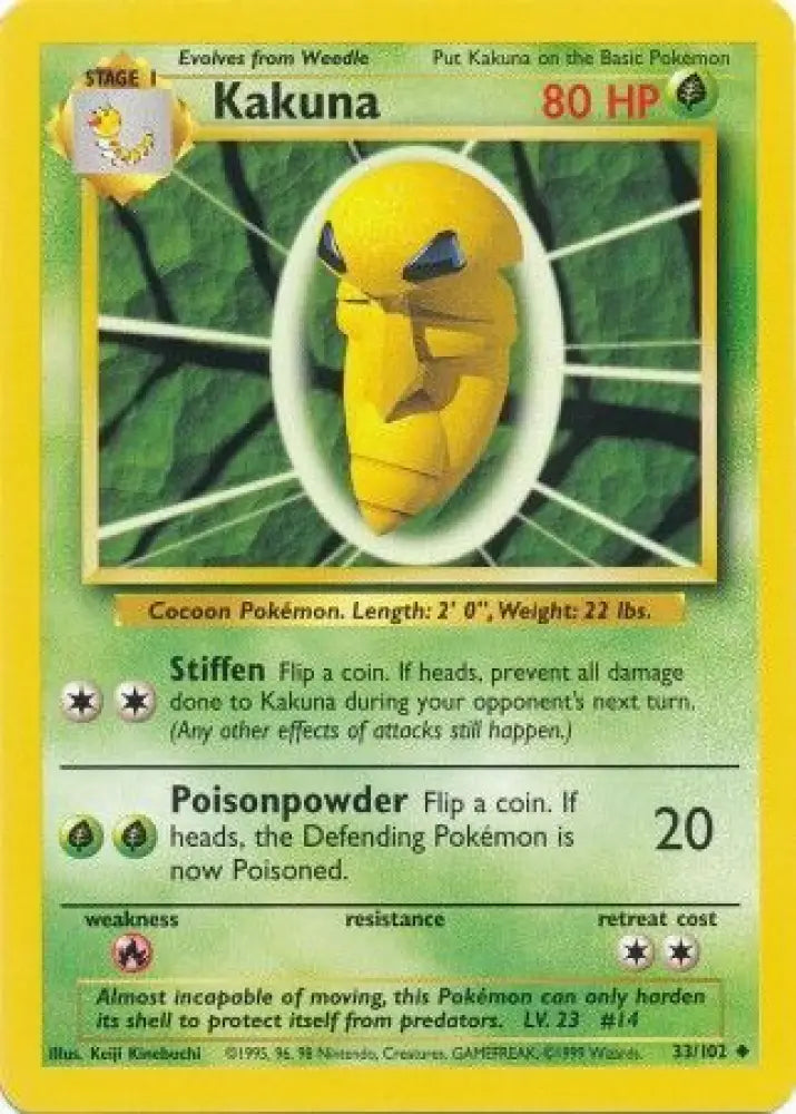 Kakuna (33/102) [Base Set Unlimited] - Pokemon Single