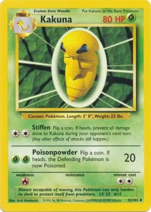 Kakuna (33/102) [Base Set Unlimited] - Pokemon Single