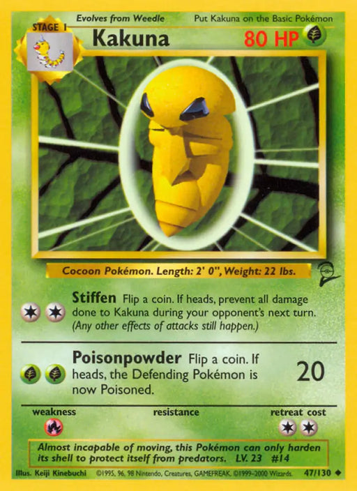 Kakuna (47/130) [Base Set 2] - Pokemon Single