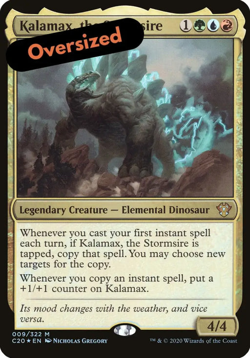 Kalamax the Stormsire (Oversized) [Commander 2020 Oversized] - MTG Single