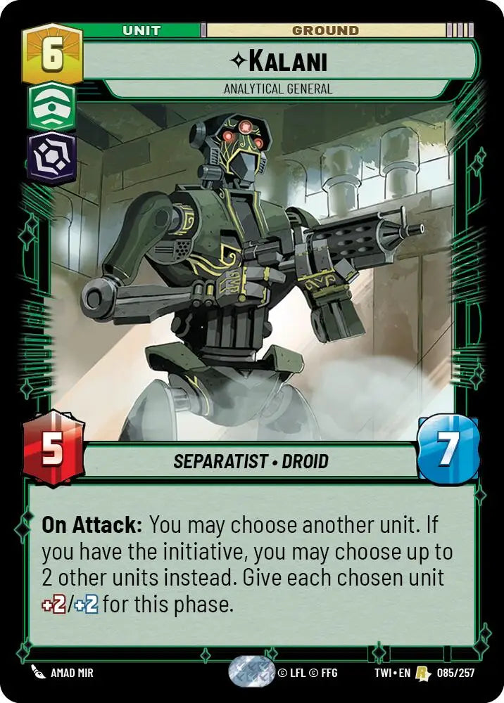 Kalani - Analytical General (085/257) [Twilight of the Republic] - Star Wars: Unlimited Single