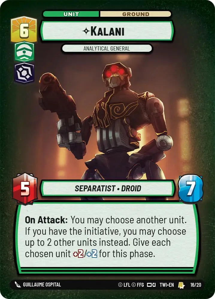 Kalani - Analytical General (16/20) [Twilight of the Republic: Weekly Play] - Star Wars: Unlimited Single