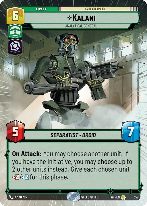 Kalani - Analytical General (Hyperspace) (357) [Twilight of the Republic] - Star Wars: Unlimited Single