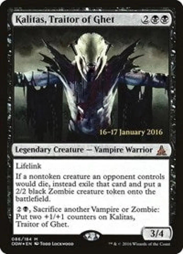 Kalitas, Traitor of Ghet (86) [Prerelease Cards]