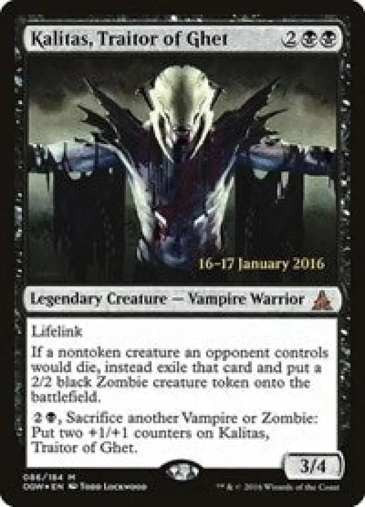 Kalitas, Traitor of Ghet (86) [Prerelease Cards]