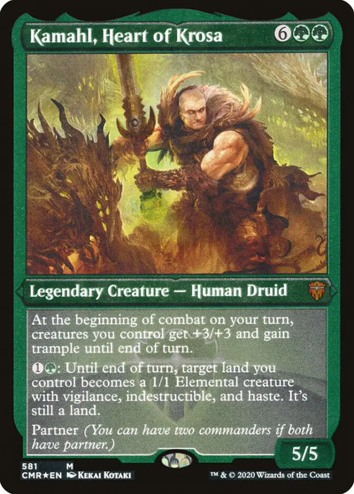 Kamahl Heart of Krosa (Etched) [Commander Legends] - MTG Single