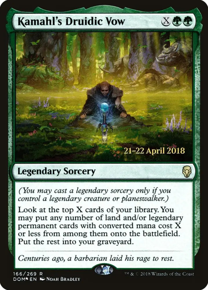 Kamahl’s Druidic Vow [Dominaria Prerelease Promos] - MTG Single